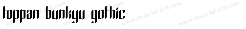 toppan bunkyu gothic字体转换